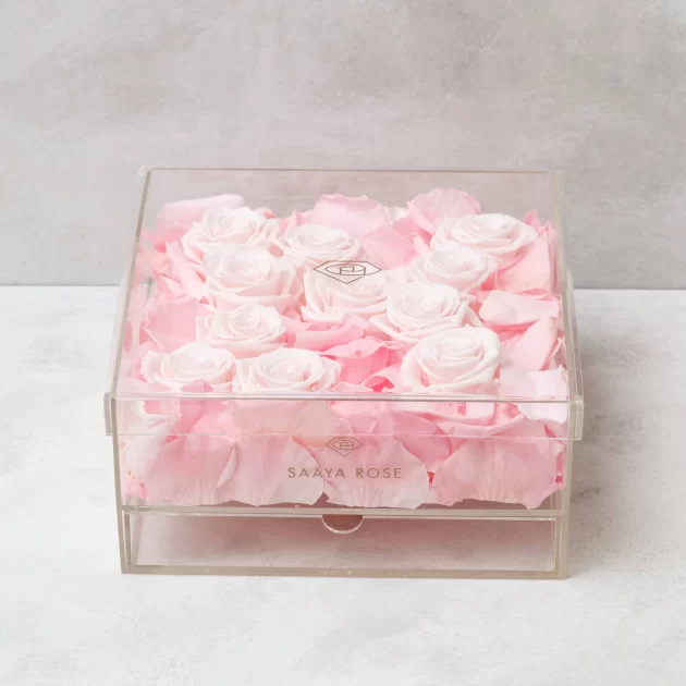 CLEAR ROSE & PETAL BOX (LOOSE ROSES/PETALS)